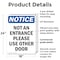 Signmission Not An Entrance Please Use Other Door OSHA Notice Sign, Plastic, 18in W x 24in L, 2PK OS-2PACK-NS-P-1824-V-15149 - alternate 2
